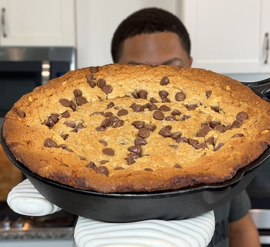 Skillet Peanut Butter Chocolate Chip Blondie